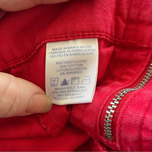 ⚡️Vintage⚡️ Early 2000’s Red Tommy Hilfiger Jeans Capris - Picture 7 of 11